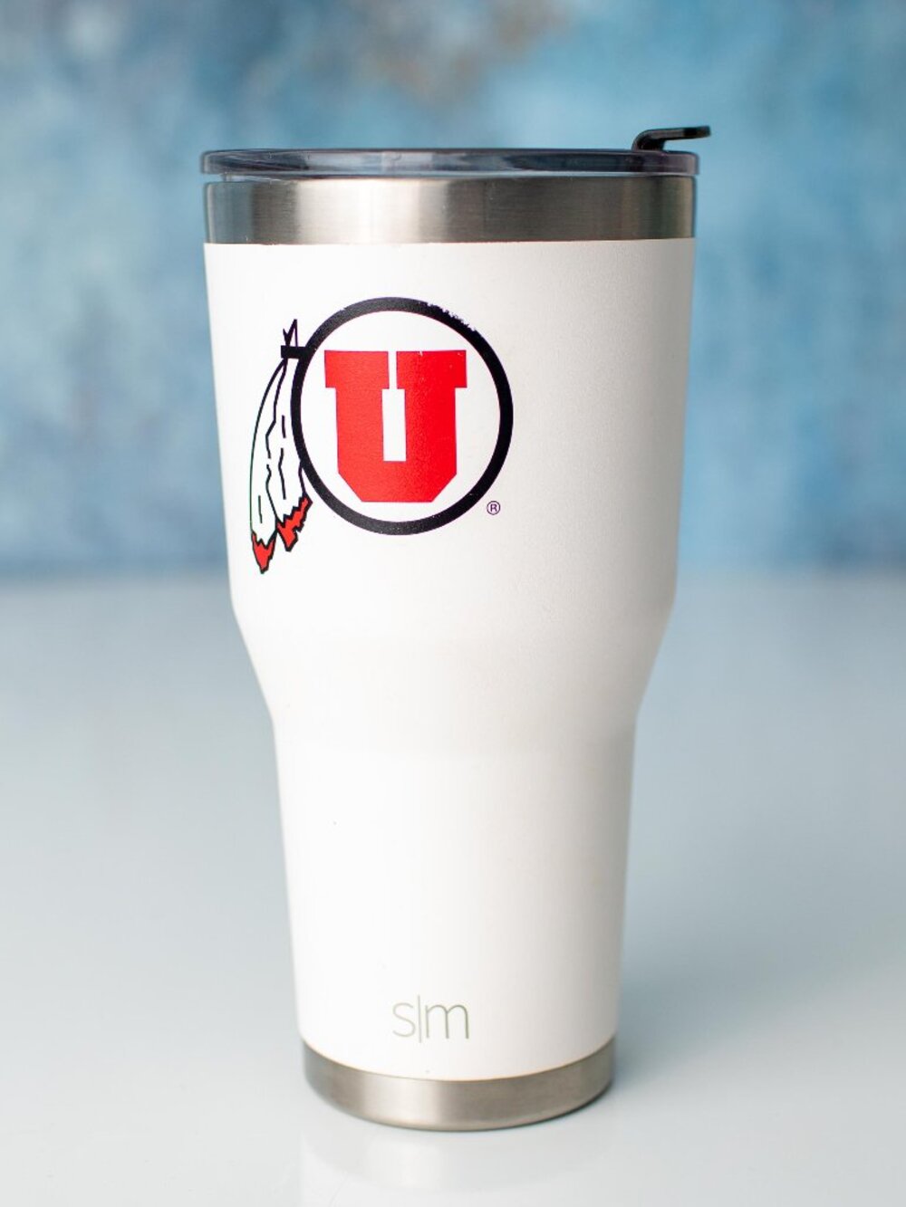 University of Utah Utes Simple Modern 30 oz White Tumbler NEW
